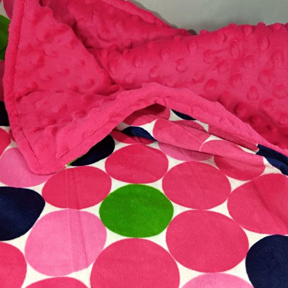 Hand Crafted Other - Pink Polka Dotted Baby Blanket